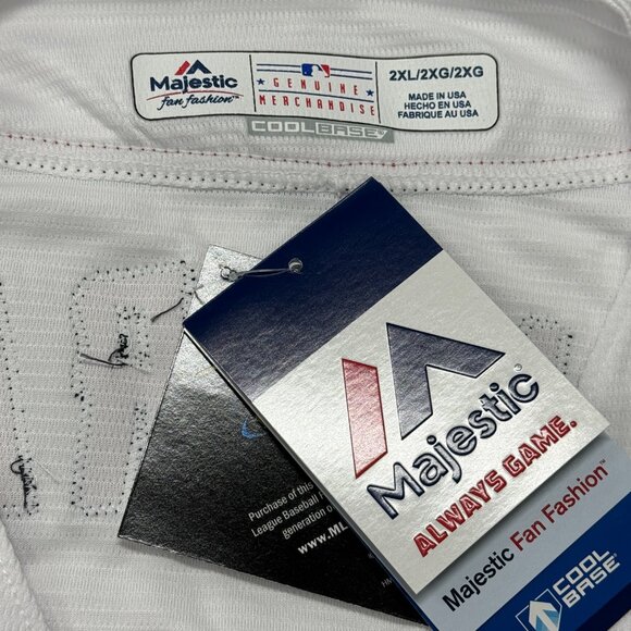 Majestic Nationals Jordan Zimmermann Baseball Jersey Womens 2XL World Series NWT - Picture 4 of 9